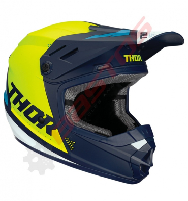 Casque THOR Sector taille M JAUNE / BLEU