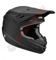 Casque enfant THOR Sector Solid taille YL NOIR MAT