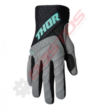 Gants enfant THOR SPECTRUM GRIS/NOIR/MENTHE taille YL