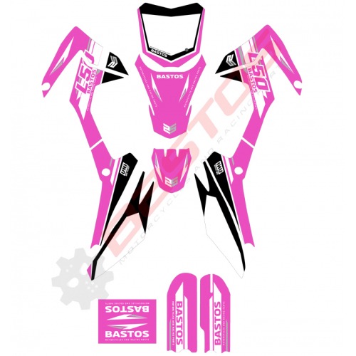 Kit décoration BASTOS BIKE L50 ROSE