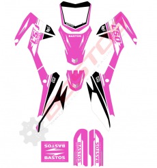 Kit décoration BASTOS BIKE L50 ROSE